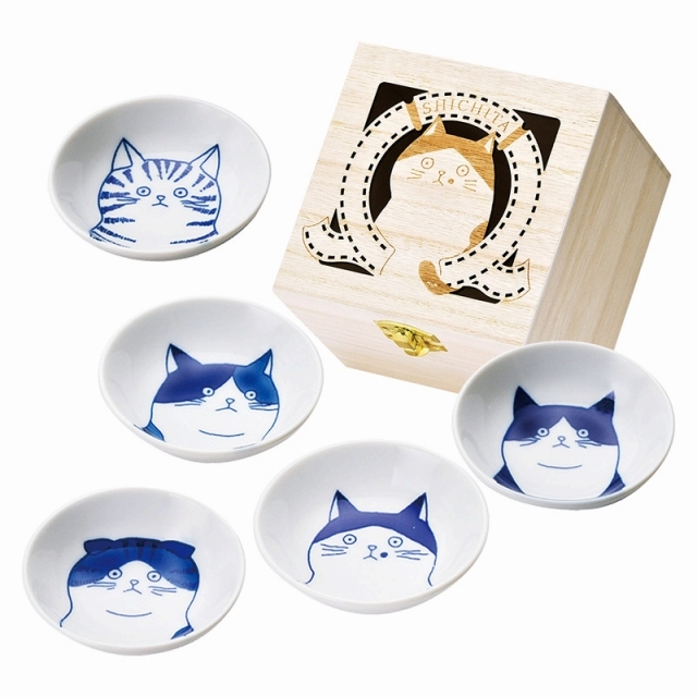 SHICHITA 猫 豆鉢揃(木箱入)