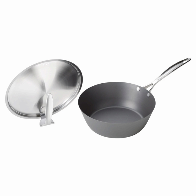 涅 IH対応窒化鉄いため鍋24cm(蓋付)