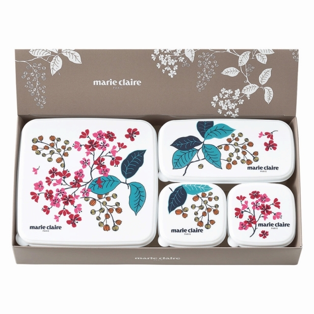 マリ・クレール フレンチライラック シール容器4Pセット・B