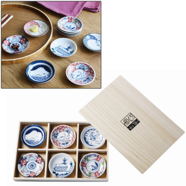 江戸っ子恐竜 六客まめ皿揃