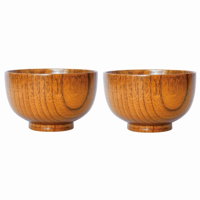 山中塗 食洗機対応 木製 京型汁椀2Pセット