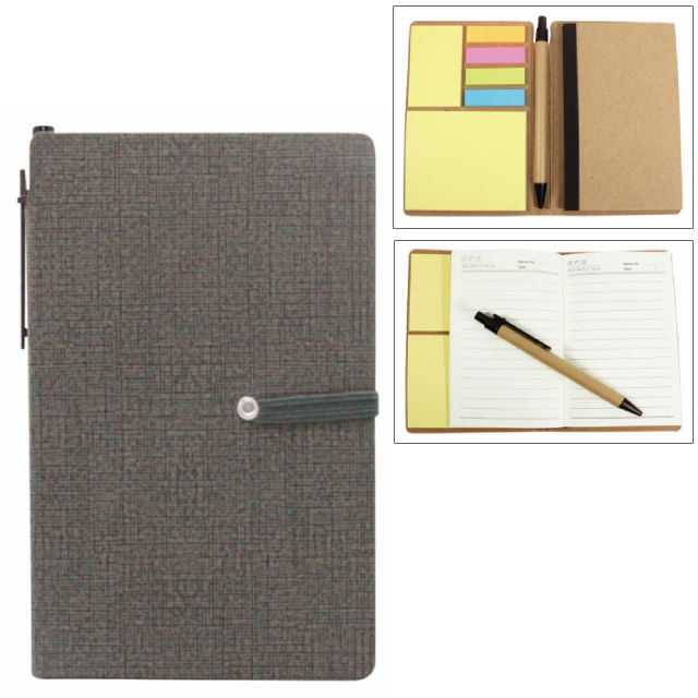 ◇PVCカバーノートA6(付箋付)