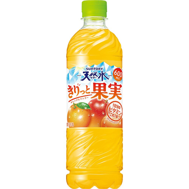 サントリー 天然水 きりっと果実 オレンジ&マンゴー 600ml×24本