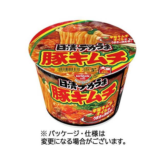 日清食品 日清デカうま 豚キムチ 1ケース(12食)
