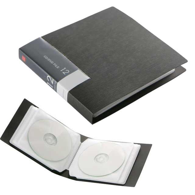 バッファロー CD/DVDファイルケース ブックタイプ 12枚収納