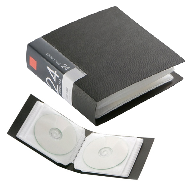 バッファロー CD/DVDファイルケース ブックタイプ 24枚収納