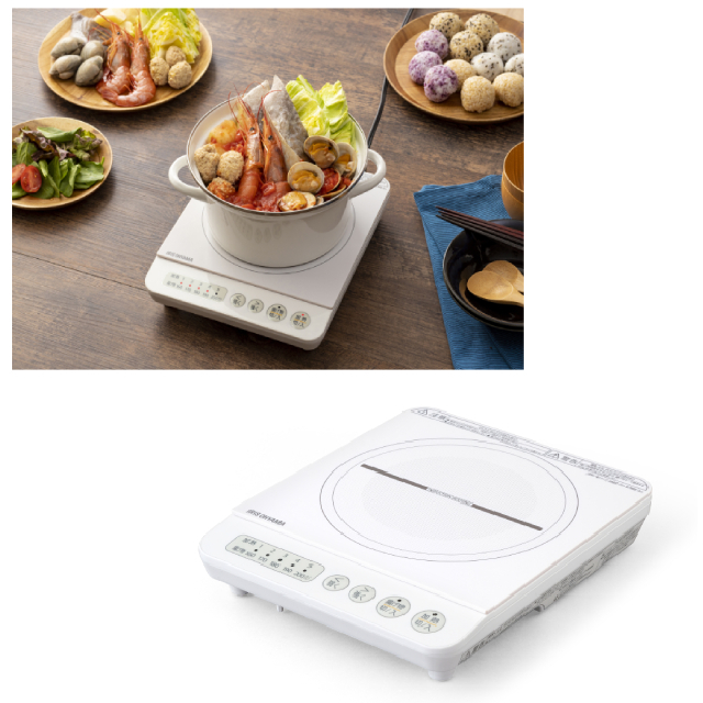 【アイリスオーヤマ】 IHコンロ 1000W IHK-T36-W ホワイト