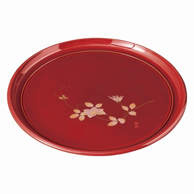 紀州塗 紀の里 春慶10.0丸盆