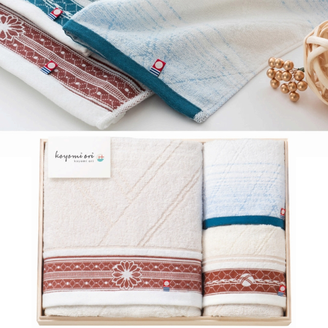 koyomi ori タオルセット(国産木箱入)