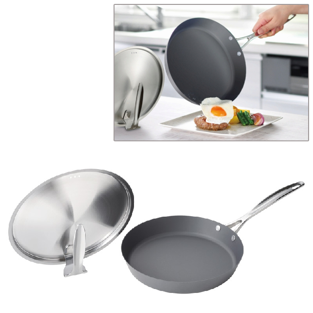 涅 IH対応窒化鉄フライパン24cm(蓋付)