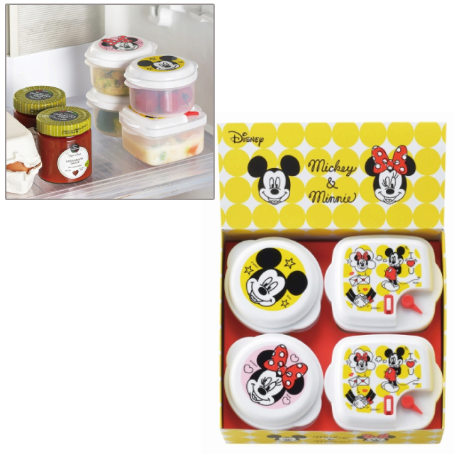 ミッキー&ミニー ポップトーン 電子レンジ容器4PC