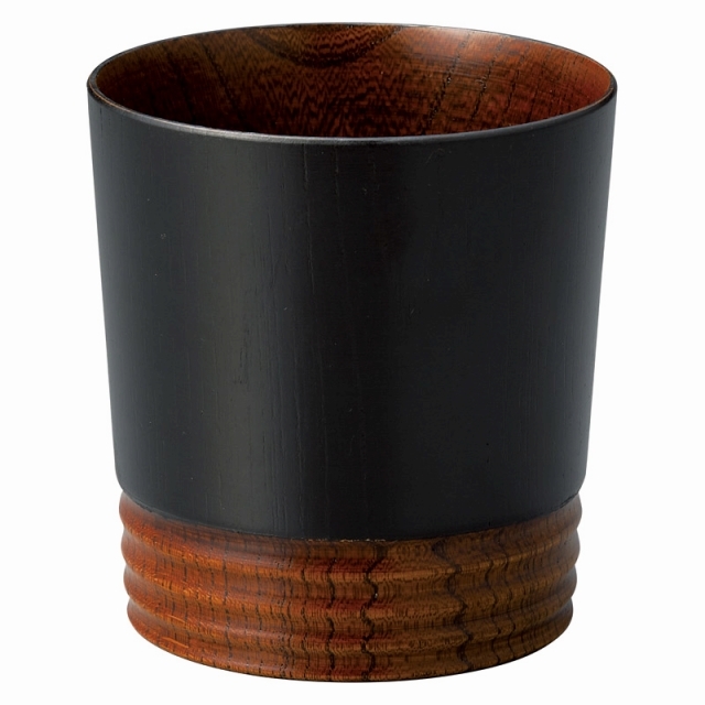 山中塗 欅のロックカップ 粋