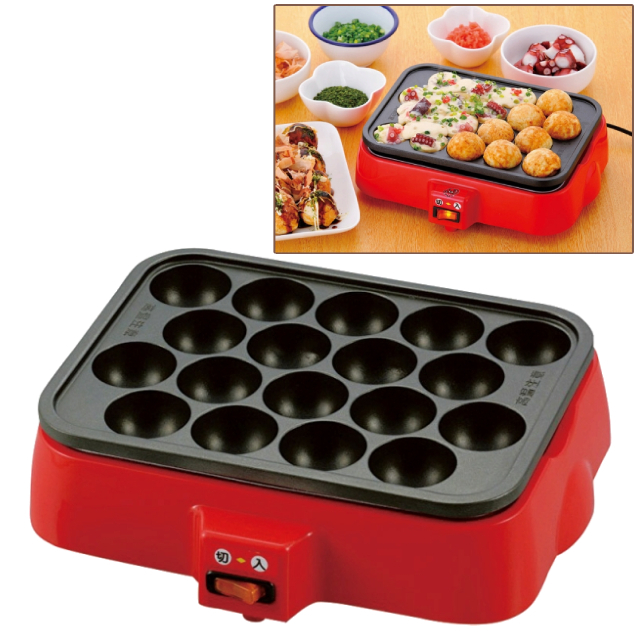 HOME SWAN 着脱式 角型 電気たこ焼き器