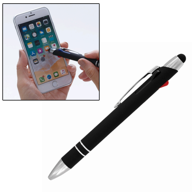 ◇メタルラバー3色タッチボールペン