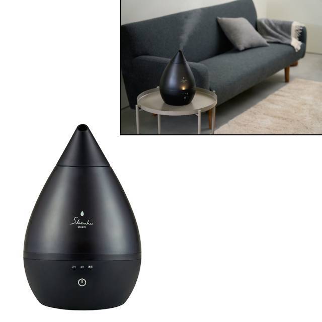 【アピックス】スチームアロマ式加湿器Steam ASZ-240-BK